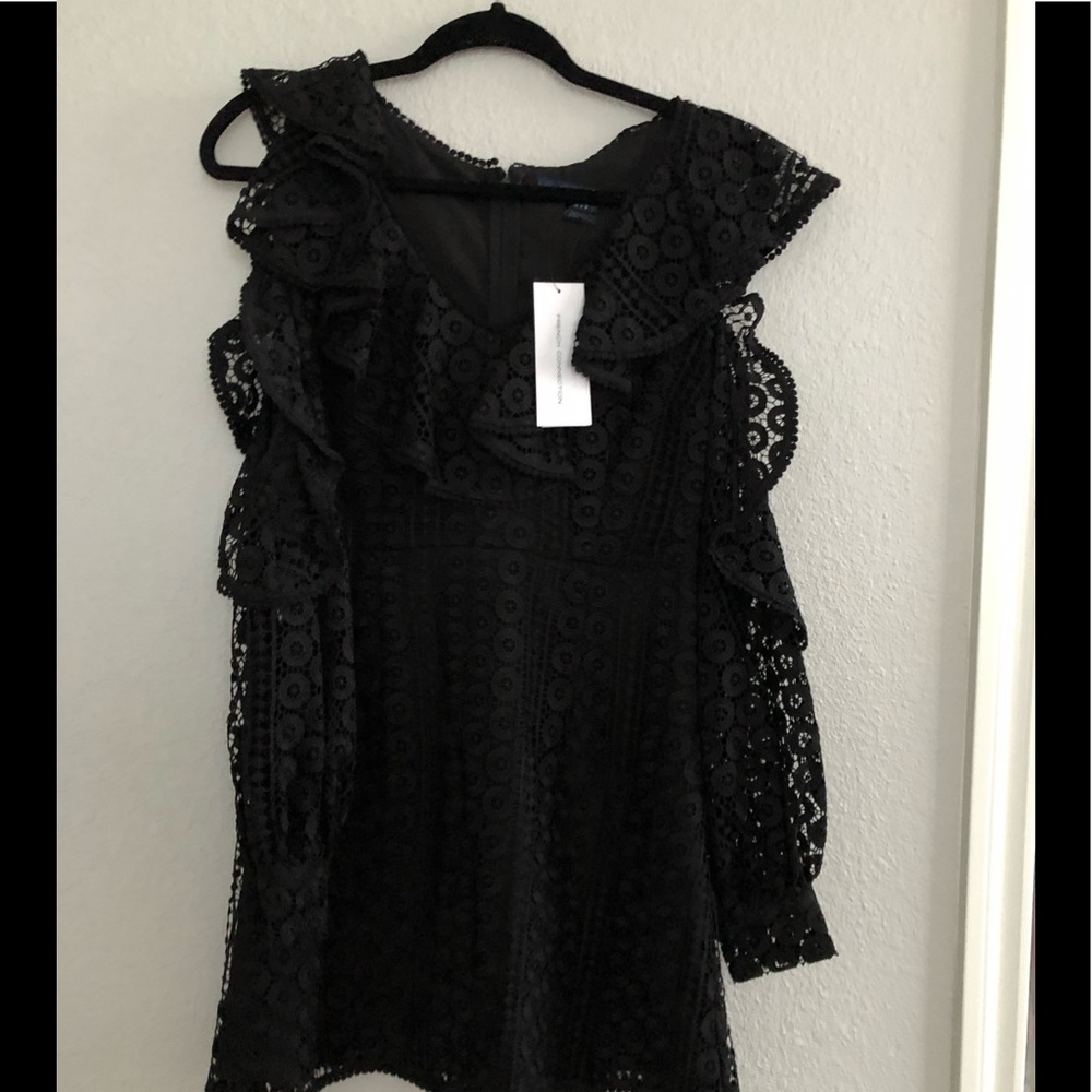French Collection Massey ColdShoulderBlackDressNWT